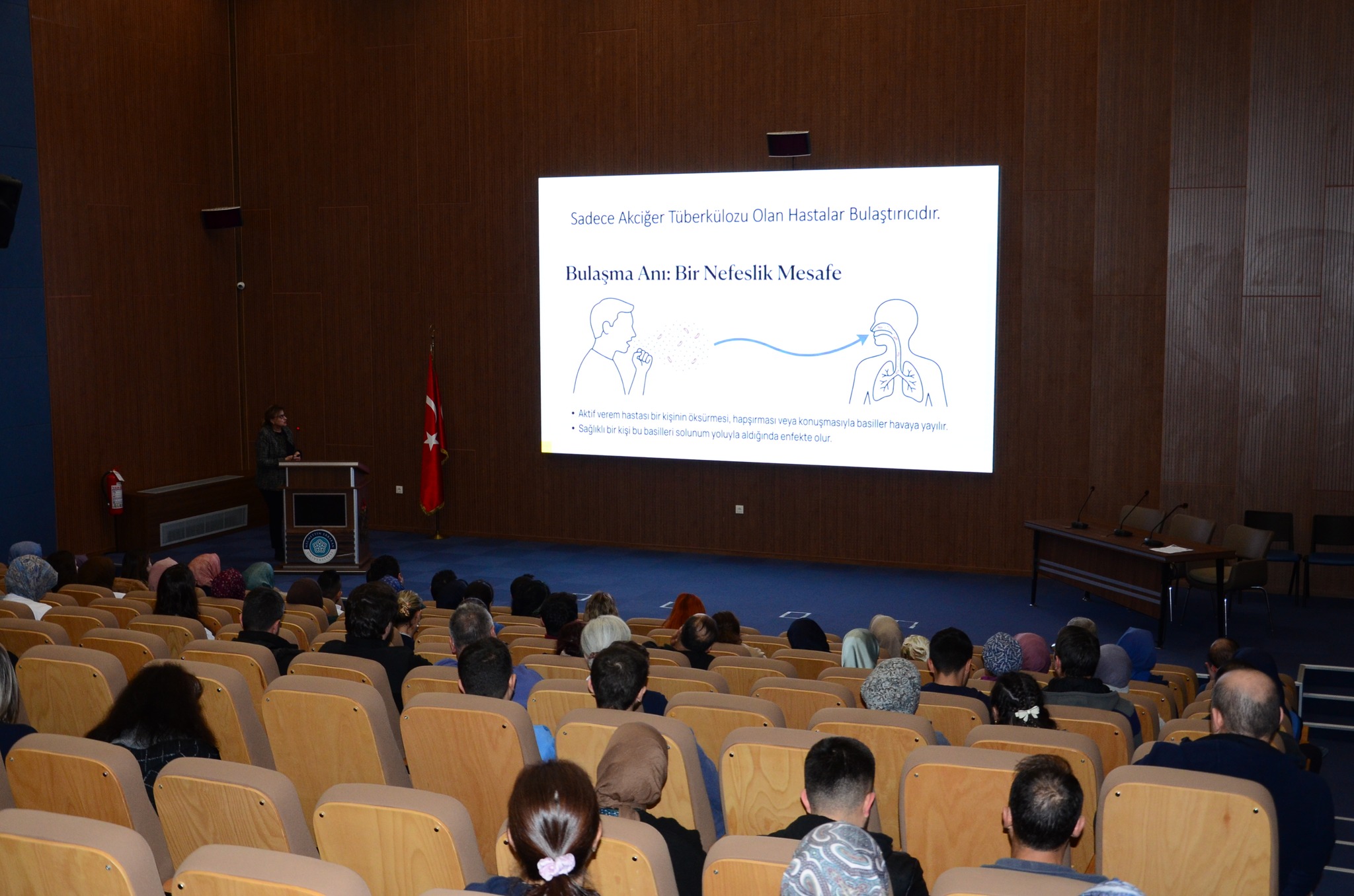 An information meeting on TUBERCULOSIS was held for hospital staff during the Tuberculosis Education and Awareness Week, January 4-9.